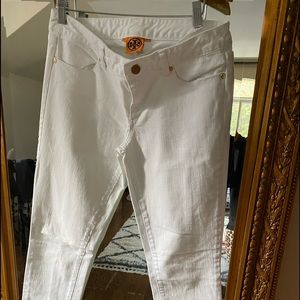 White Tory Burch skinny jean